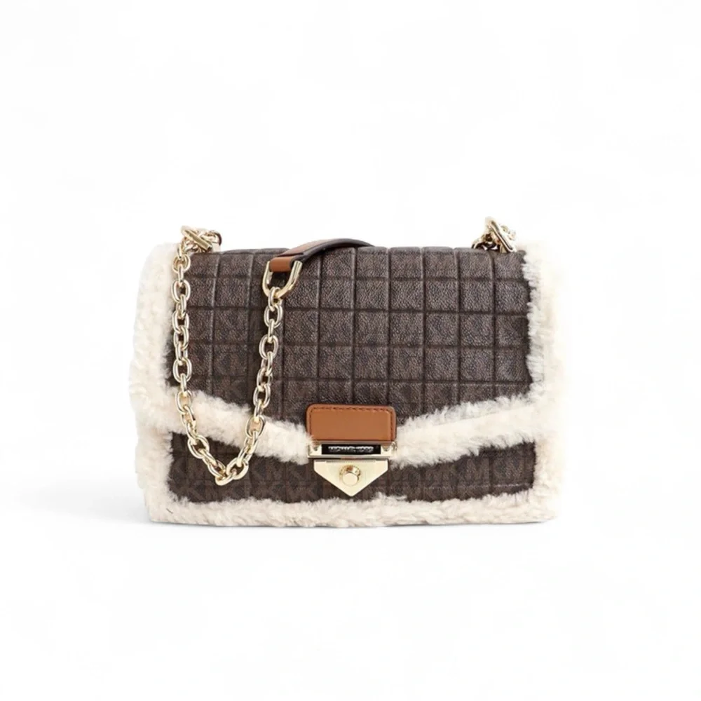 MICHAEL Michael Kors‎ Brown and Cream Quilted Shoulder Bag